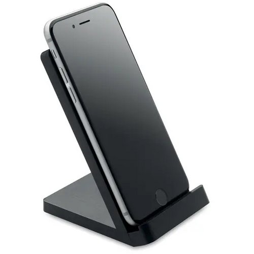 Draadloze bamboe oplaadstation Wirestand zwart