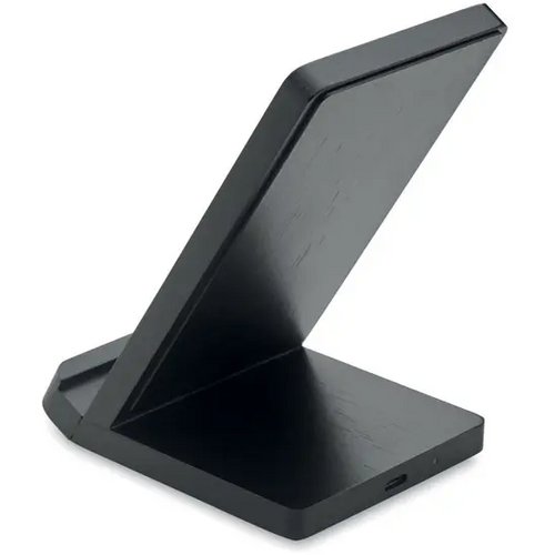 Draadloze bamboe oplaadstation Wirestand zwart