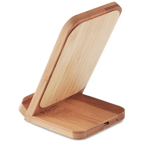 Draadloze bamboe oplaadstation Wirestand hout