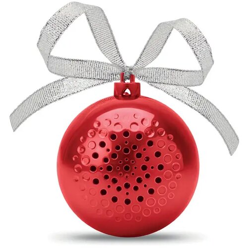 Draadloze speaker kerstbal Jingle ball rood