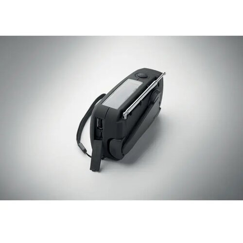 Draagbare radio met led lamp Onda zwart