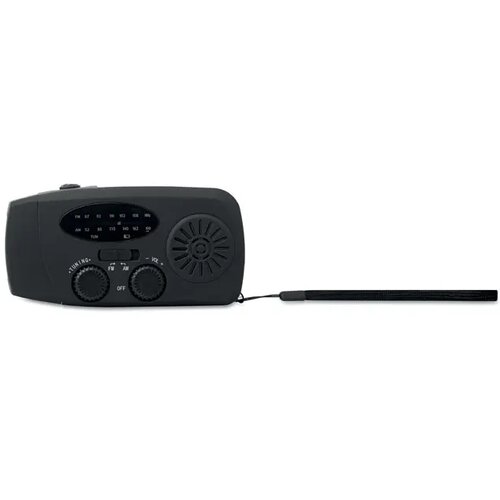 Draagbare radio met led lamp Onda zwart