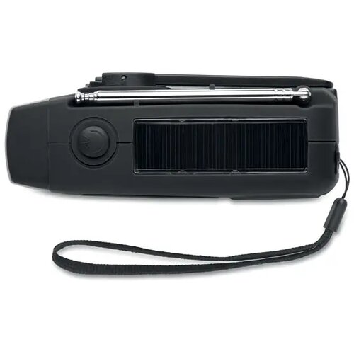 Draagbare radio met led lamp Onda zwart