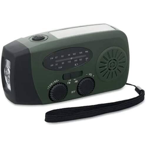 Draagbare radio met led lamp Onda donker marinegroen