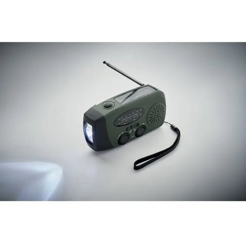 Draagbare radio met led lamp Onda donker marinegroen