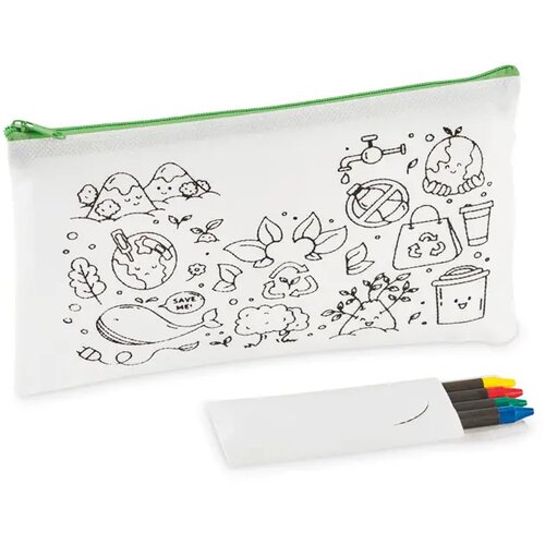 Etui met 4 krijtjes Cray limoen