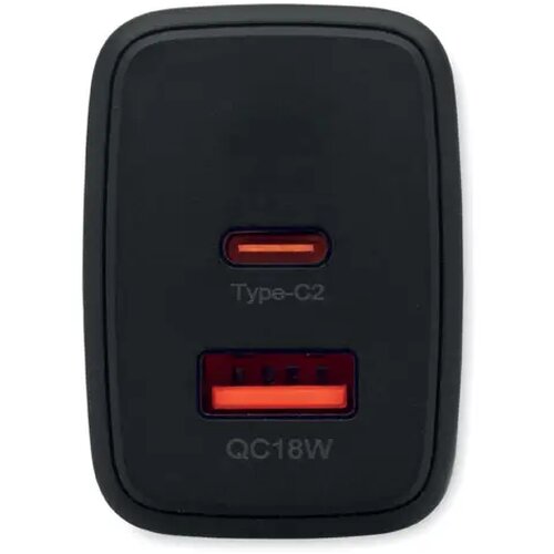 Eu 2-polige wandadapter/lader Exten zwart