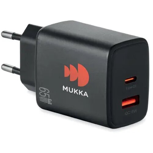 Eu 2-polige wandadapter/lader Exten zwart