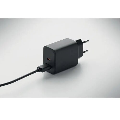 Eu 2-polige wandadapter/lader Exten zwart