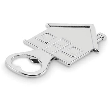 Flesopener in huisvorm. Myhouse mat zilver Flesopener in huisvorm. Myhouse mat zilver