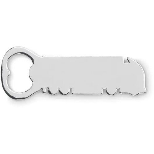 Flesopener in vrachtwagenvorm Mytruck mat zilver