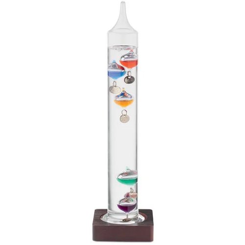 Galileo thermometer glas 28cm Gali transparant