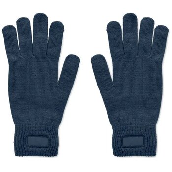 Gebreide handschoenen van rpet Handnit marineblauw