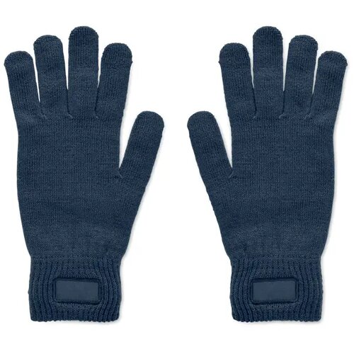 Gebreide handschoenen van rpet Handnit marineblauw
