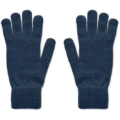 Gebreide handschoenen van rpet Handnit marineblauw