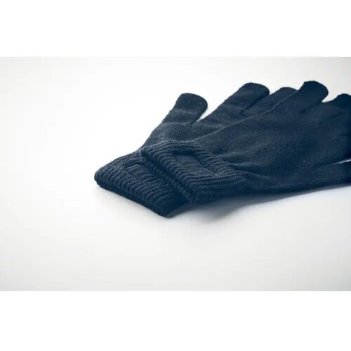 Gebreide handschoenen van rpet Handnit marineblauw