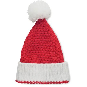Gebreide kerstmuts Auriga rood Gebreide kerstmuts Auriga rood