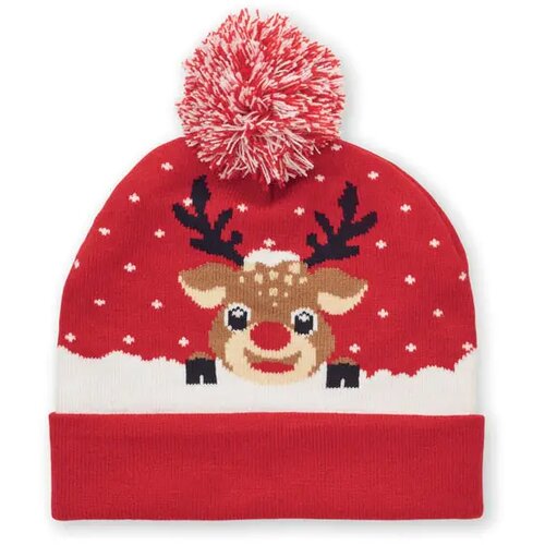 Gebreide kerstmuts Shimas hat rood