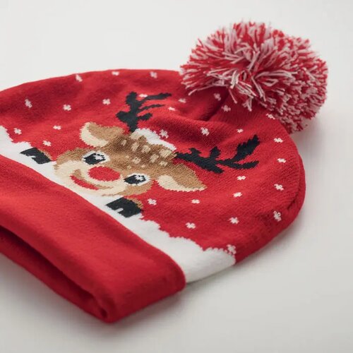 Gebreide kerstmuts Shimas hat rood
