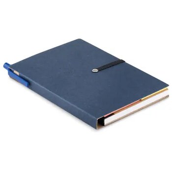 Gerecycled notitieboekje pen Reconote blauw Gerecycled notitieboekje pen Reconote blauw