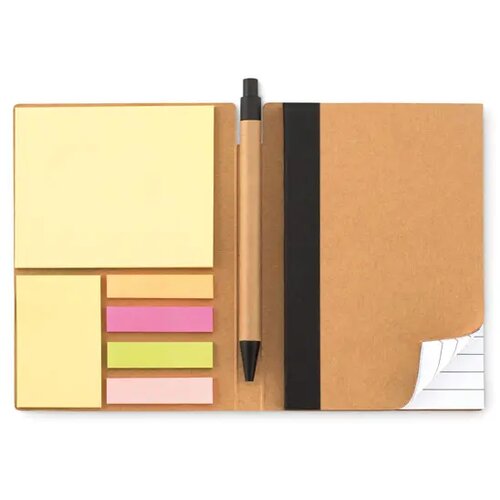 Gerecycled notitieboekje pen Reconote zwart