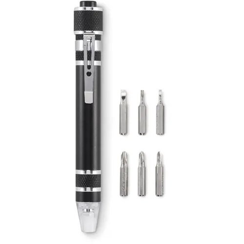 Gerecycleerde multi tool pen Tubular zwart