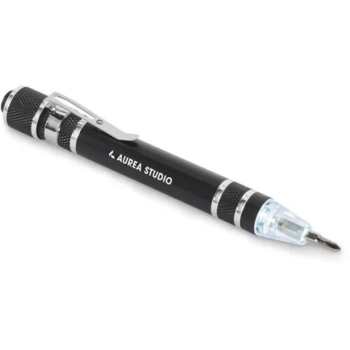 Gerecycleerde multi tool pen Tubular zwart