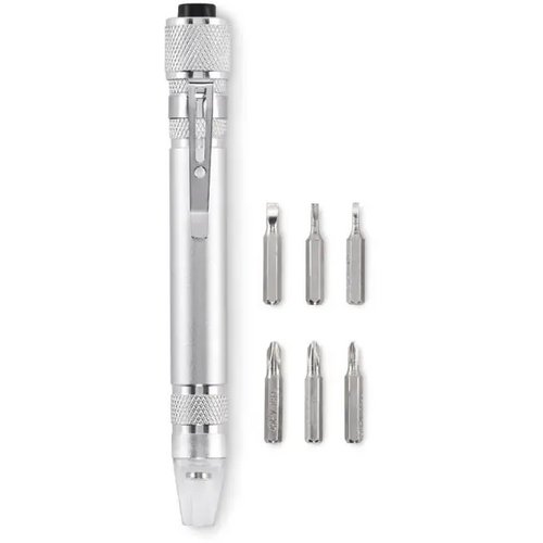 Gerecycleerde multi tool pen Tubular zilver
