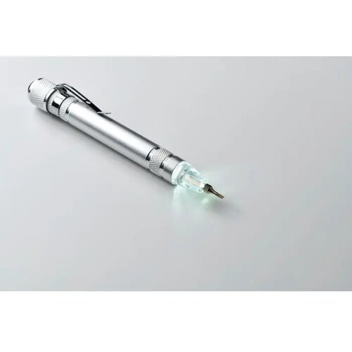 Gerecycleerde multi tool pen Tubular zilver