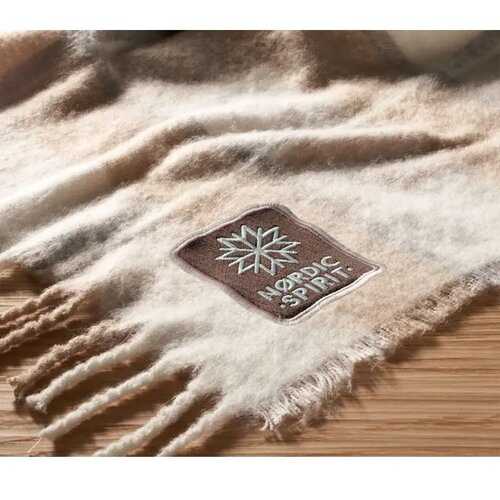 Geruite mohair deken Quet beige