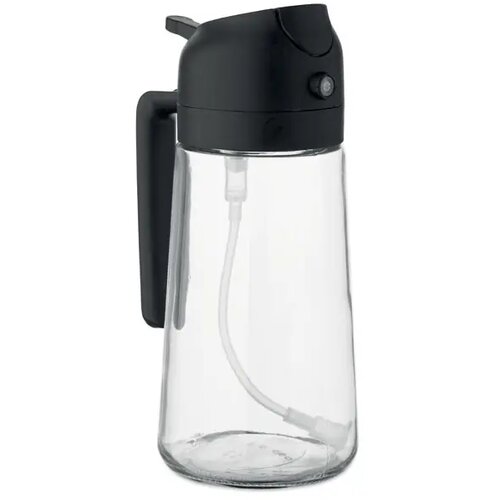 Glazen olie dispenser & spray Dip zwart