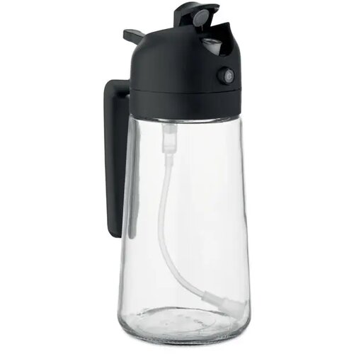 Glazen olie dispenser & spray Dip zwart