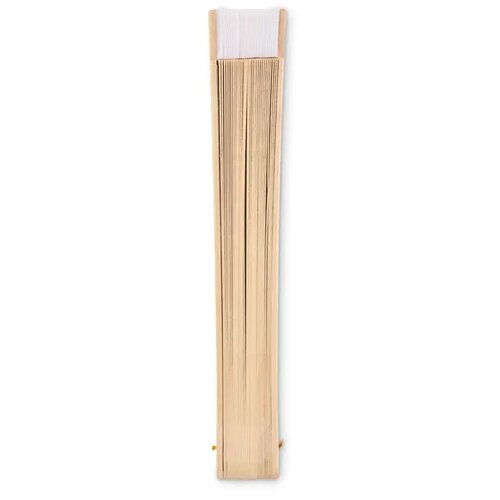 Houten handwaaier Woodfan wit