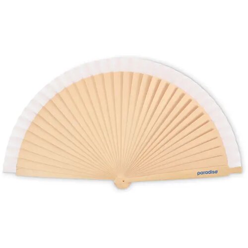 Houten handwaaier Woodfan wit