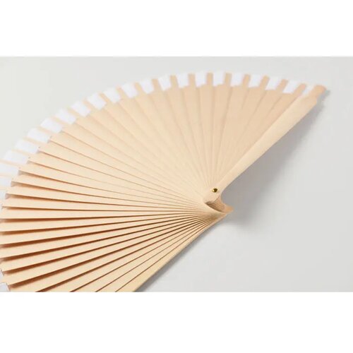 Houten handwaaier Woodfan wit