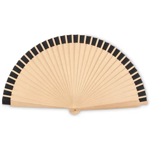 Houten handwaaier Woodfan zwart