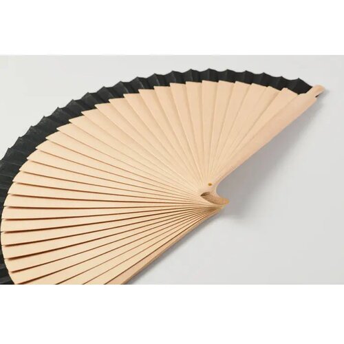 Houten handwaaier Woodfan zwart