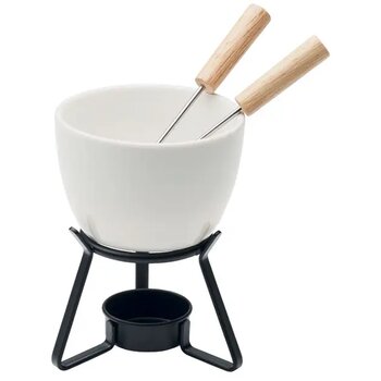 Keramische fondueset 240ml Kase wit Keramische fondueset 240ml Kase wit
