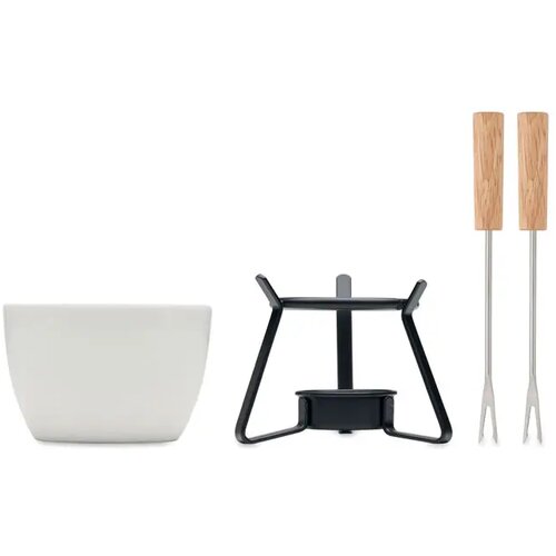 Keramische fondueset 240ml Kase wit