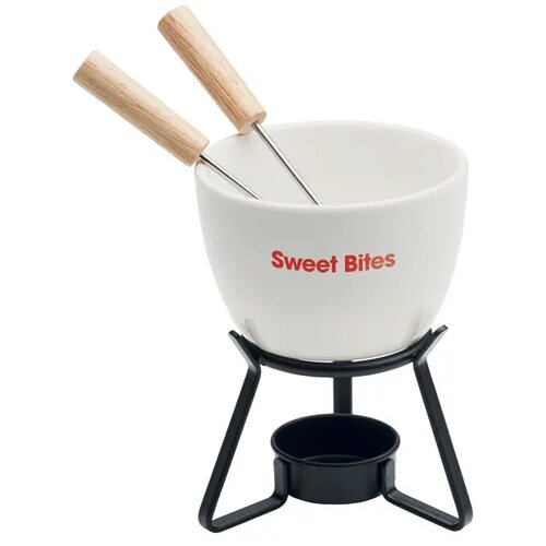 Keramische fondueset 240ml Kase wit