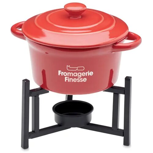 Keramische fondueset 300ml Big kase rood