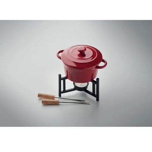 Keramische fondueset 300ml Big kase rood