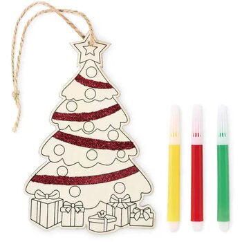 Kerstboom ornament Colortree hout Kerstboom ornament Colortree hout