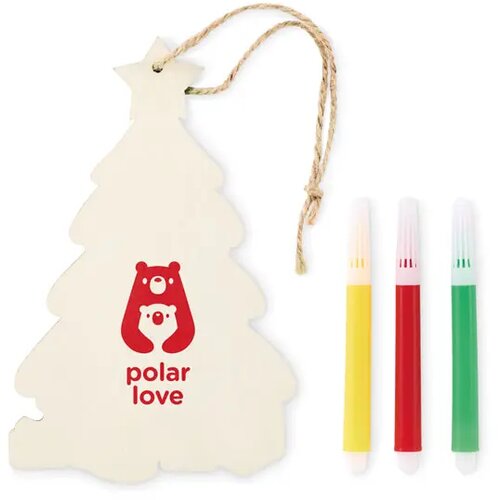 Kerstboom ornament Colortree hout