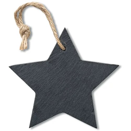 Kerstster hanger van leisteen Slatestar zwart