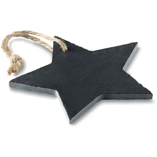 Kerstster hanger van leisteen Slatestar zwart