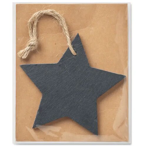 Kerstster hanger van leisteen Slatestar zwart