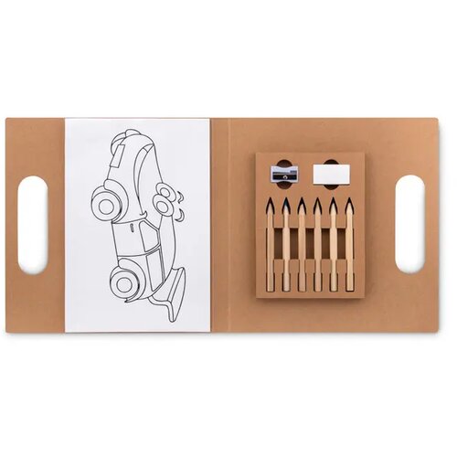 Kleurset met 6 potloden Folder2 go beige