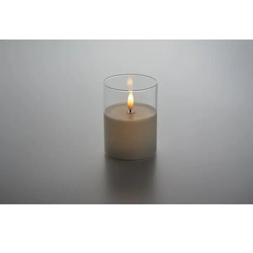 Led waxkaars in houder Xandle+ wit