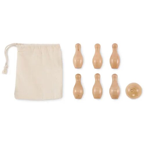 Mini dennenhouten bowling set Bolito hout